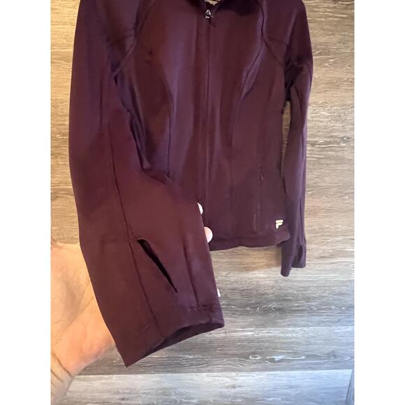 Fila Jacket Women Size Medium Burgundy Sport Pickelball Tenis running NEW - Picture 5 of 11